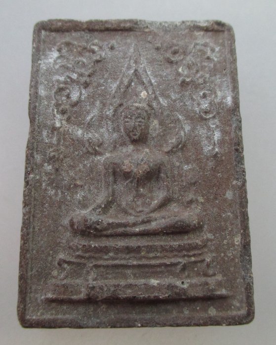 20 B พระพุทธชินราช หลวงปู่แว่น วัดถ้ำพระสบาย ปี ๒๓ เนื้อผงผสมอิฐพระธาตุพนม เหล็กไหล