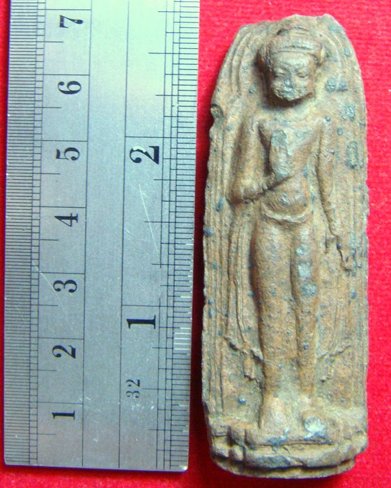 พระร่วงยืน พิมพ์ ประทานพรเนื้อดิน สุโขทัย