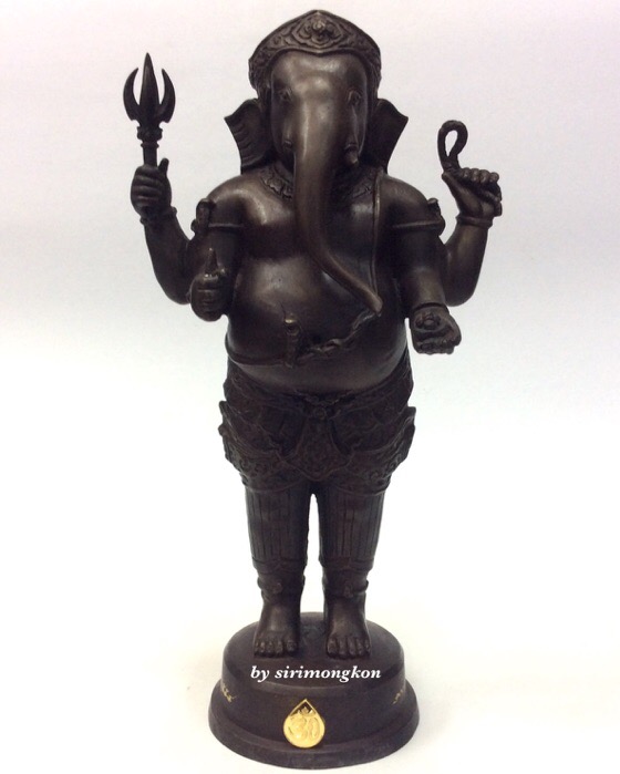 พระพิฆเนศ ปางยืนประทานพร รุ่น 100 ปี กรมศิลปากร ขนาดบูชา สูง 10.5 นิ้ว เนื้อโลหะผสม No.2633