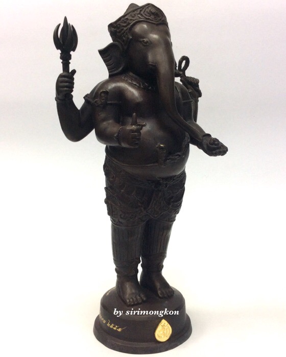 พระพิฆเนศ ปางยืนประทานพร รุ่น 100 ปี กรมศิลปากร ขนาดบูชา สูง 10.5 นิ้ว เนื้อโลหะผสม No.2633