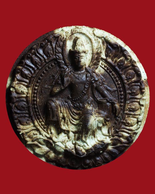 จตุคามรามเทพ รุ่นเสวยสุข เนื้อว่านดินกากยาก้นครกฝังเม็ดยา 5.2 CM.