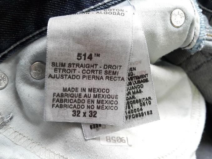 Levi's รุ่น 514-0004 ไซส์ 32นิ้ว วัดจริง35.5 นิ้ว ยาว 37.5 นิ้ว