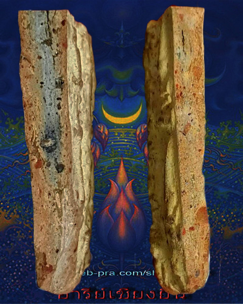 พระแผงนาดูนพิมพ์นาคปรก ยอดขุนพล   1 เดี่ยวในแผง เนื้อมะขามเปียก นิยม