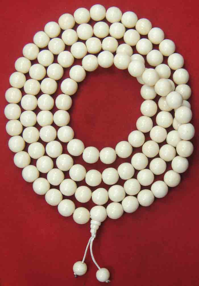 อลังการ..! เคาะเดียว สร้อยประคำ 108 เม็ด กระดูก ขนาดเม็ด 15 มิล ยาว 58 นิ้ว