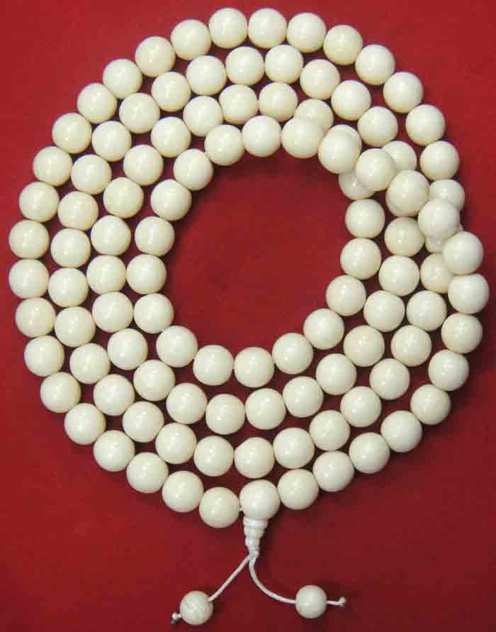 อลังการ..! เคาะเดียว สร้อยประคำ 108 เม็ด กระดูก ขนาดเม็ด 15 มิล ยาว 58 นิ้ว