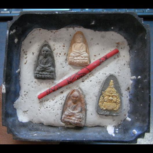 พระบูชาเสาร์ 5 เนื้อโลหะรมดำหลวงพ่อทวด วัดห้วยมงคล ประจวบฯ ฐาน 5 นิ้ว