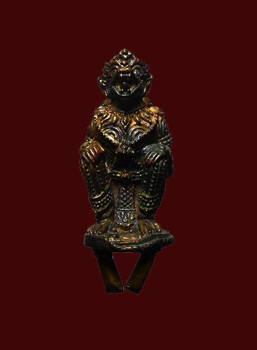 ((เคาะเดียว))หนุมาน รุ่นมหาปราบไตรจักร เนื้อชนวน สังฆวานร ก้นเดือย อุดผงพรายกุมาร สร้าง 999 ตน 