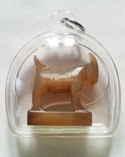 แพะแกะเขาควายเผือก หลวงพ่อสิน วัดระหารใหญ่ ระยอง ขนาดฐาน 2.5ซ.ม