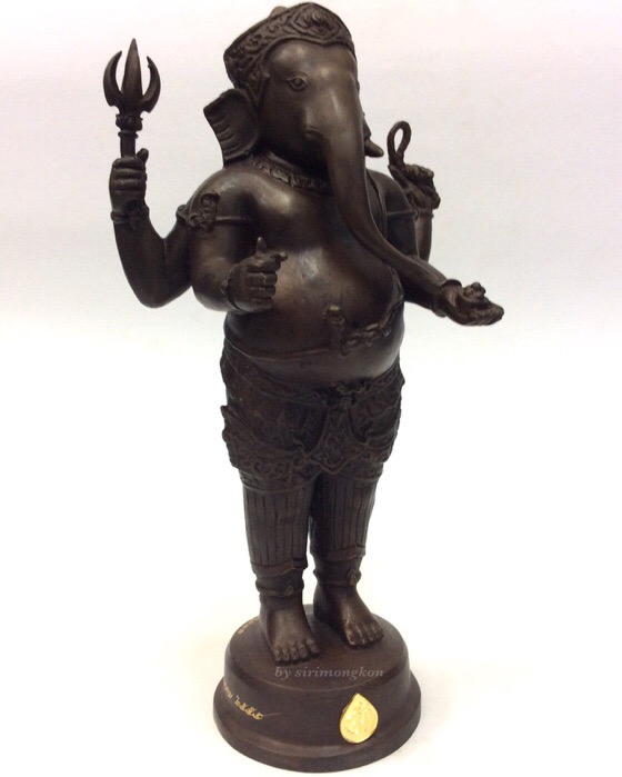 พระพิฆเนศ ปางยืนประทานพร รุ่น 100 ปี กรมศิลปากร ขนาดบูชา สูง 10.5 นิ้ว เนื้อโลหะผสม No.1811