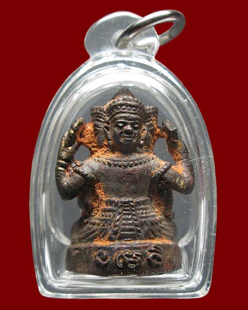 พระพรหม หลวงปู่หงษ์ พรหมปัญโญ วัดเพชรบุรี จ.สุรินทร์ รุ่น"มหาปราถนา"ปี ๒๕๔๘ เนื้อนวฤทธิ์(เข้าดินไทย)