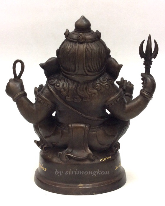 พระพิฆเนศ ปางนั่งบรมครู รุ่น 100 ปี กรมศิลปากร ขนาดบูชา หน้าตัก 4 นิ้วครึ่ง เนื้อโลหะผสม No.3124