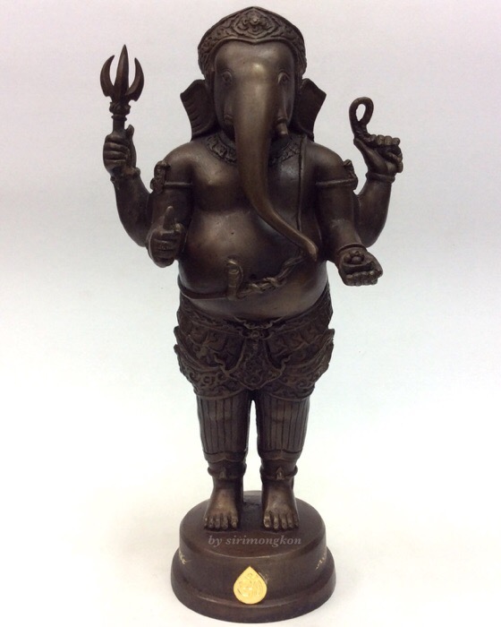 พระพิฆเนศ ปางยืนประทานพร รุ่น 100 ปี กรมศิลปากร ขนาดบูชา สูง 10.5 นิ้ว เนื้อโลหะผสม No.2391