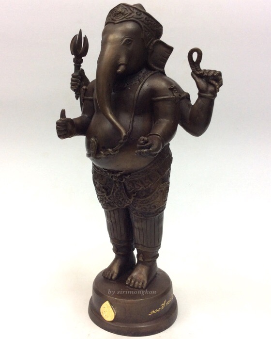 พระพิฆเนศ ปางยืนประทานพร รุ่น 100 ปี กรมศิลปากร ขนาดบูชา สูง 10.5 นิ้ว เนื้อโลหะผสม No.2391