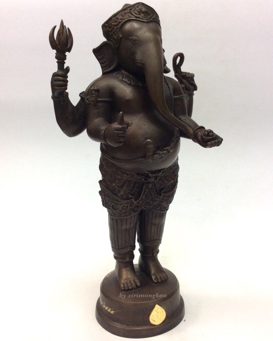 พระพิฆเนศ ปางยืนประทานพร รุ่น 100 ปี กรมศิลปากร ขนาดบูชา สูง 10.5 นิ้ว เนื้อโลหะผสม No.2391