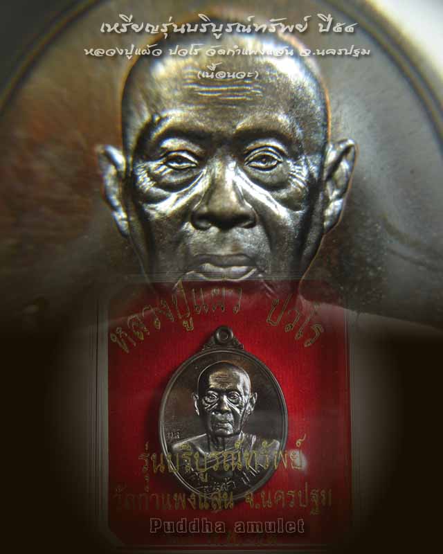 หลวงปู่แผ้ว ปวโร รุ่นบริบูรณ์ทรัพย์ ปี54 เนื้อนวะ