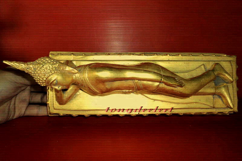 พระบูชาปางไสยาสน์(พระประจำวันอังคาร) ปิดทอง ตามุก สวยมากค่ะ