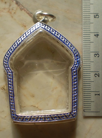 ต้อนรับตรุษจีน   ราคาพิเศษ  ตลับเงินลงยาฝั่งเพชร  ใส่ขุนแผนพรายกุมารพิืมพ์ใหญ่ 