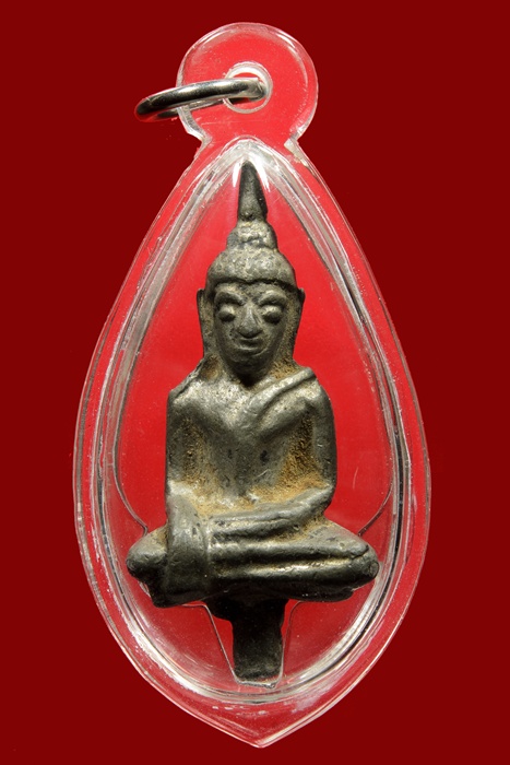 พระยอดธง กรุวัดไก่เตี้ย เนื้อชินเงิน พร้อมใบประกาศ