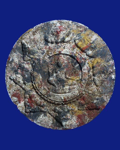 หลวงพ่อทวด จตุคามรามเทพ รุ่นบูรณะหลักเมืองปัตตานี 50 เนื้อว่านพิมพ์ใหญ่ 5.2 CM.  กล่องเดิม