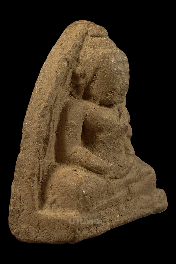 พระหลวงพ่อโต เนื้อดิน ปางสมาธิ กรุวัดบางกระทิง จ.อยุธยา