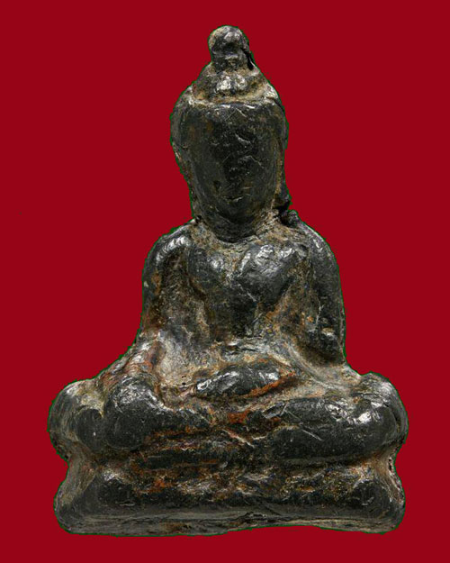 พระท่ากระดาน กรุเก่าศรีสวัสดิ์ พิมพ์ใหญ่ เนื้อตะกั่วสนิมแดง จ.กาญจนบุรี 