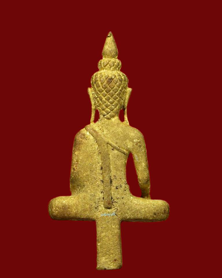 พระยอดธง กรุวัดชะเมา นครศรีธรรมราช เนื้อทองสัมฤทธิ์ (พิมพ์ใหญ่)