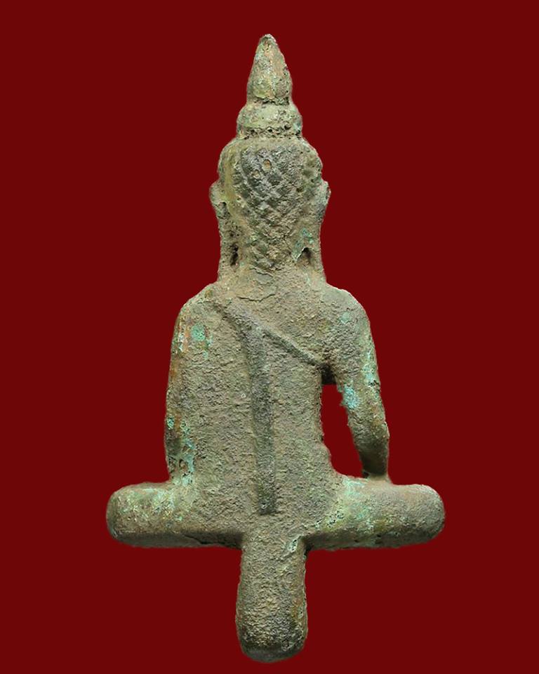 พระยอดธง กรุวัดชะเมา นครศรีธรรมราช เนื้อทองสัมฤทธิ์แก่ทอง... พิมพ์เล็ก