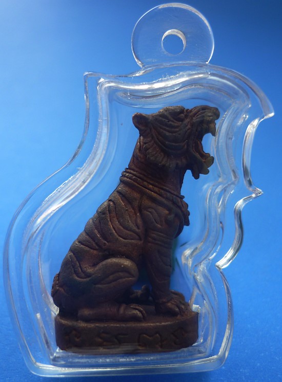 	เสือมหาอำนาจ อุดผงพรายกุมาร หลวงพ่อสาคร วัดหนองกรับ เนื้อสำริด เลี่ยมพร้อมบูชากล่องเดิม