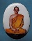 ล็อกเก็ตในหลวงทรงผนวช หลังอุดเทียนชัย+เเผ่นเงิน+จีวร+ปิดทอง ปี08 แบบนี้หายากมาก