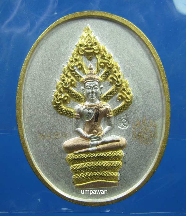 เหรียญปรกไตรมาส หลวงพ่อสาคร เนื้อสามกษัตริย์