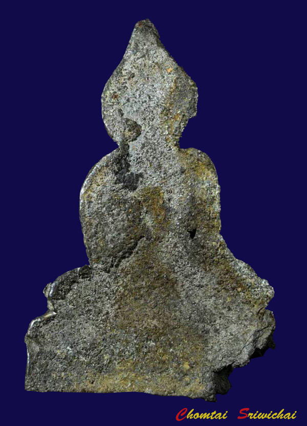 พระอู่ทองนั่งบัวสองชั้น เนื้อชินเงิน กรุวัดราชบูรณะ เมืองกรุงเก่า พระนครศรีอยุธยา