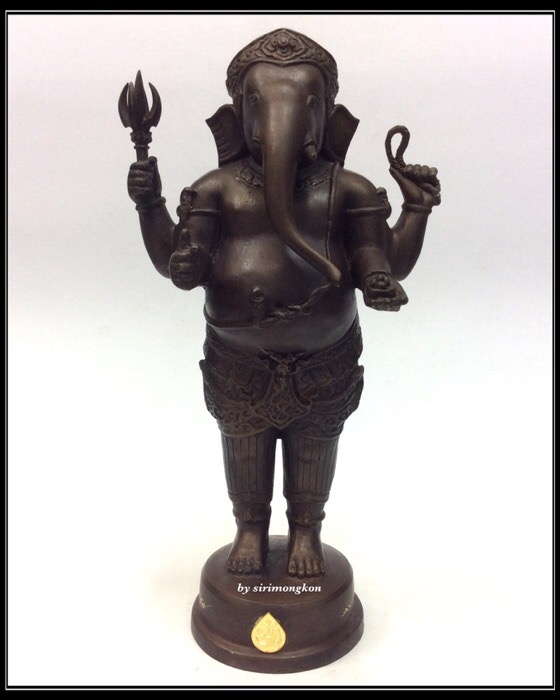 พระพิฆเนศ ปางยืนประทานพร รุ่น 100 ปี กรมศิลปากร ขนาดบูชา สูง 10.5 นิ้ว เนื้อโลหะผสม No.2808