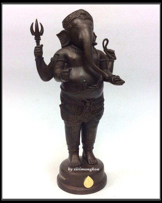 พระพิฆเนศ ปางยืนประทานพร รุ่น 100 ปี กรมศิลปากร ขนาดบูชา สูง 10.5 นิ้ว เนื้อโลหะผสม No.2808