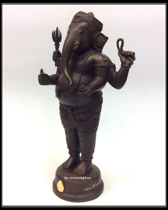 พระพิฆเนศ ปางยืนประทานพร รุ่น 100 ปี กรมศิลปากร ขนาดบูชา สูง 10.5 นิ้ว เนื้อโลหะผสม No.2808
