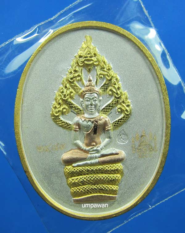 เหรียญปรกไตรมาส หลวงพ่อสาคร เนื้อสามกษัตริย์