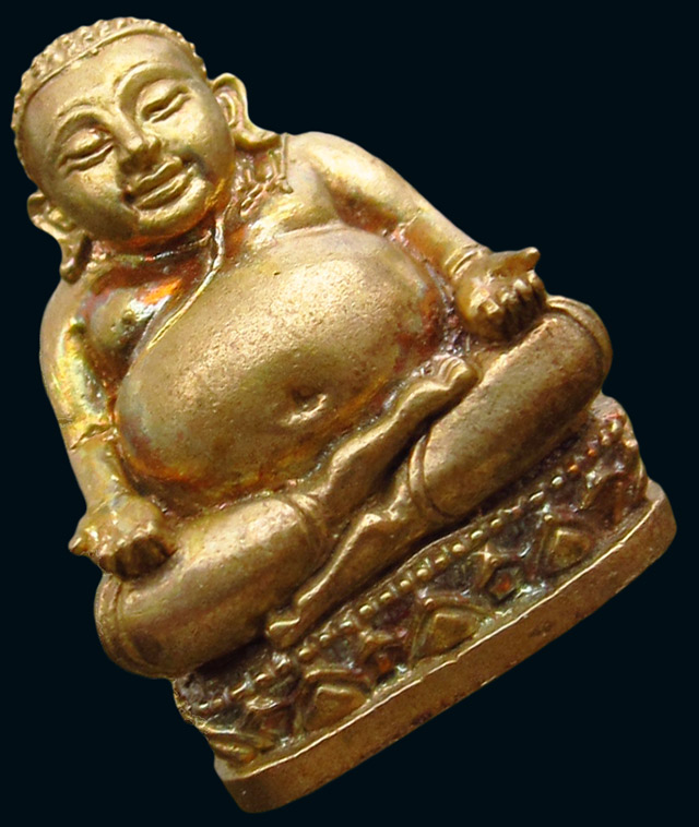 พระสังกัจจายน์รับทรัพย์ หลวงพ่อสาคร มนุญโญ วัดหนองกรับ จ.ระยอง ปี ๒๕๕๔ เนื้อทองสัมริด แบบมีฐาน