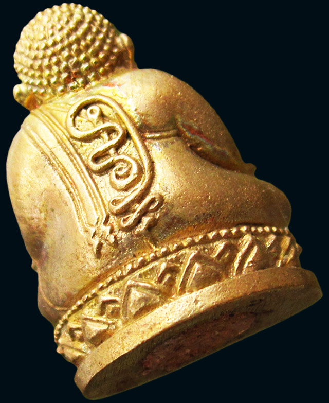 พระสังกัจจายน์รับทรัพย์ หลวงพ่อสาคร มนุญโญ วัดหนองกรับ จ.ระยอง ปี ๒๕๕๔ เนื้อทองสัมริด แบบมีฐาน