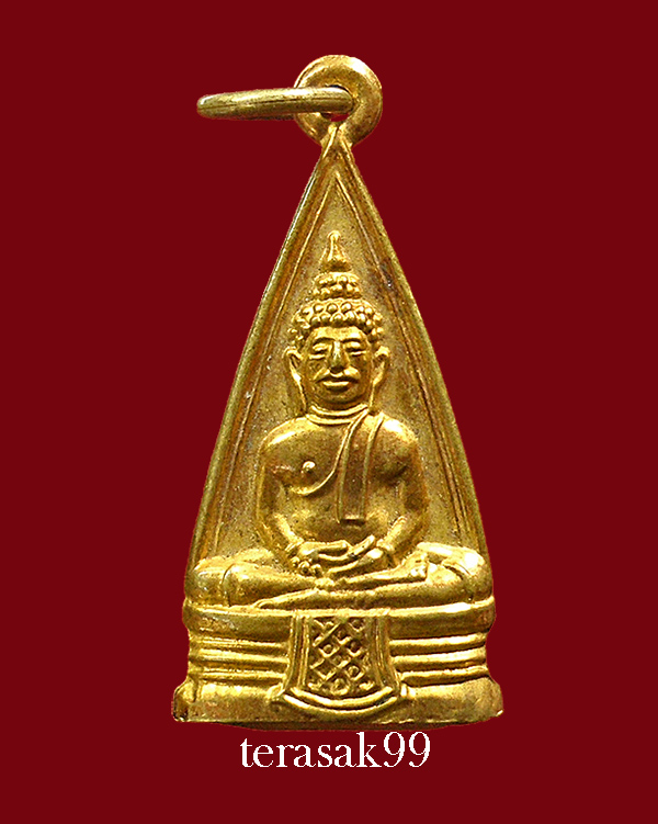 เหรียญพระพุทธโสธร พิมพ์สามเหลี่ยมหน้าเดียว หลังยันต์ ปี2508 สวยๆ