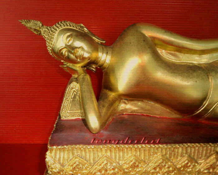 พระบูชาพระร่วงโรจนฤทธิ์ วัดพระปฐมเจดีย์ ปางประจำวันอังคาร(ปางไสยาสน์) ปิดทองสวยมากค่ะ