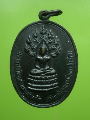 เหรียญนาคปรก (ปรกจเร) เจ้าคุณนรฯ วัดเทพศิรินทรฯ  ปี 2513 เนื้อทองแดง พิมพ์นิยมดาวกระจาย สภาพสวยมาก