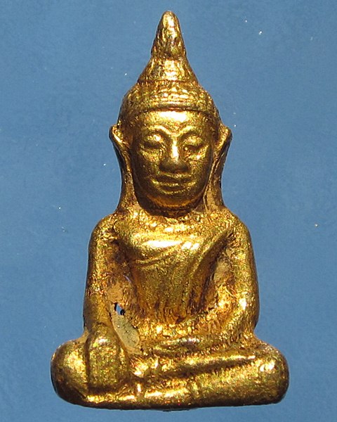 พระยอดธงบุทองคำ ศิลปะสมัยอยุธยา พร้อมตลับเงิน