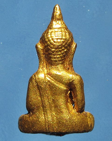 พระยอดธงบุทองคำ ศิลปะสมัยอยุธยา พร้อมตลับเงิน