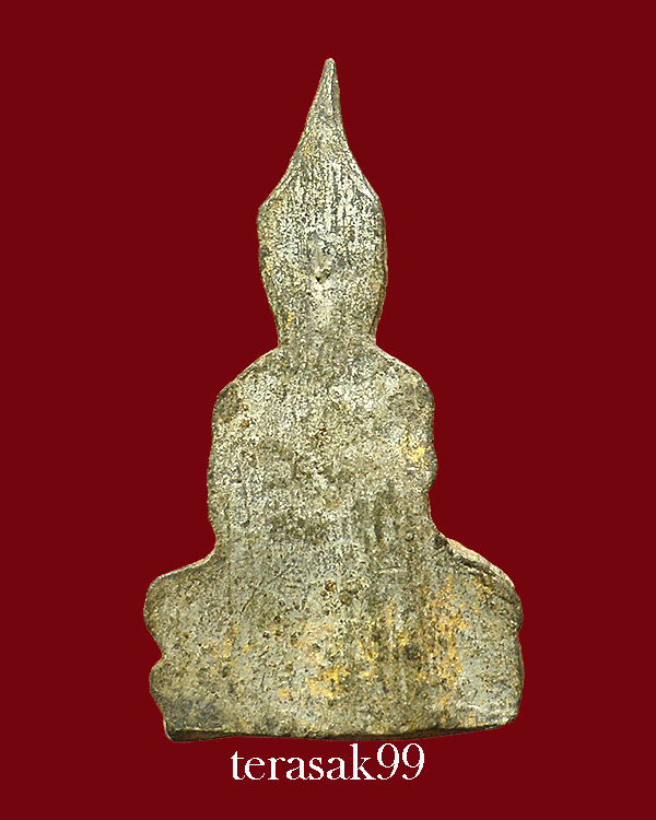 พระกรุวัดเกาะสัมพันธวงศ์ พิมพ์นั่งมารวิชัย เนื้อชินเงินปิดทองจากกรุ กรุงเทพฯ