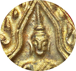 พระขุนแผนทรงพลเล็ก หลวงปู่บัว ถามโก วัดศรีบูรพาราม ปี๕๔ หล่อโบราณ เนื้อทองระฆังพิเศษ # ๘๒๕