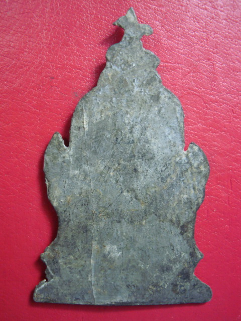 พระกรุวัดราชบูรณะ พิมพ์ซุ้มเรือนแก้วข้างเม็ด ชินเงิน