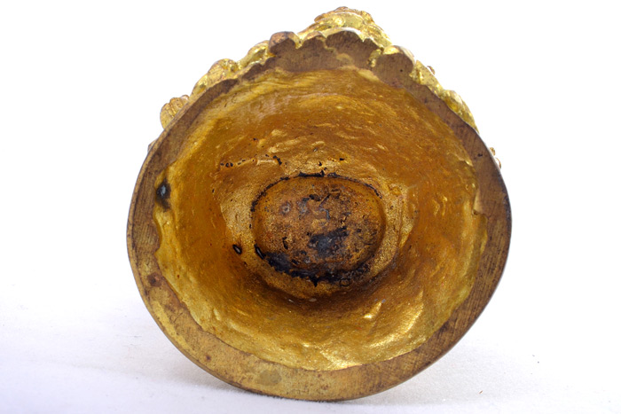 องค์พ่อท้าวจตุคามรามเทพ เนื้อทองชนวน ขนาดบูชาหน้ารถ