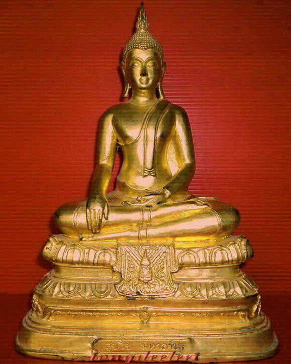 พระบูชาญสส. สุขโข มหาลาโภ วัดต้นลำใย จ.กาญจนบุรี ปิดทองสวยมากค่ะ
