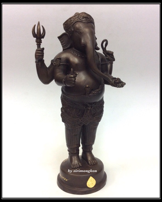 พระพิฆเนศ ปางยืนประทานพร รุ่น 100 ปี กรมศิลปากร ขนาดบูชา สูง 10.5 นิ้ว เนื้อโลหะผสม No.2510