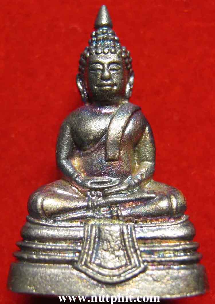 124*พระกริ่งพระพุทธโสธร วัดโสธรฯ เนื้อเงินแท้+บัตรรับรองพระแท้