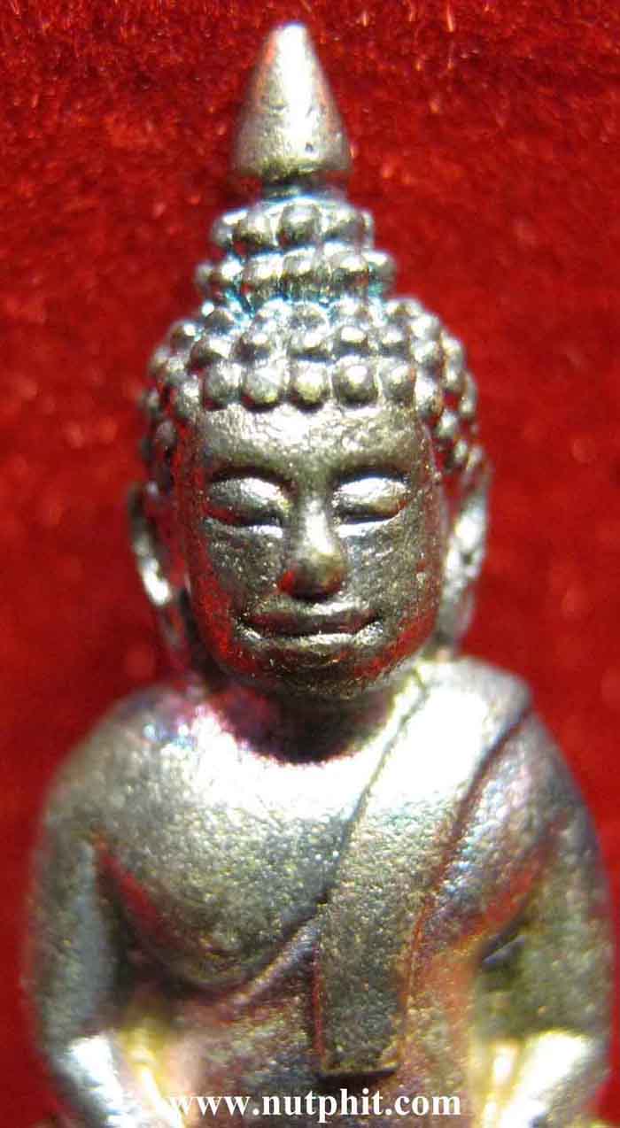 124*พระกริ่งพระพุทธโสธร วัดโสธรฯ เนื้อเงินแท้+บัตรรับรองพระแท้